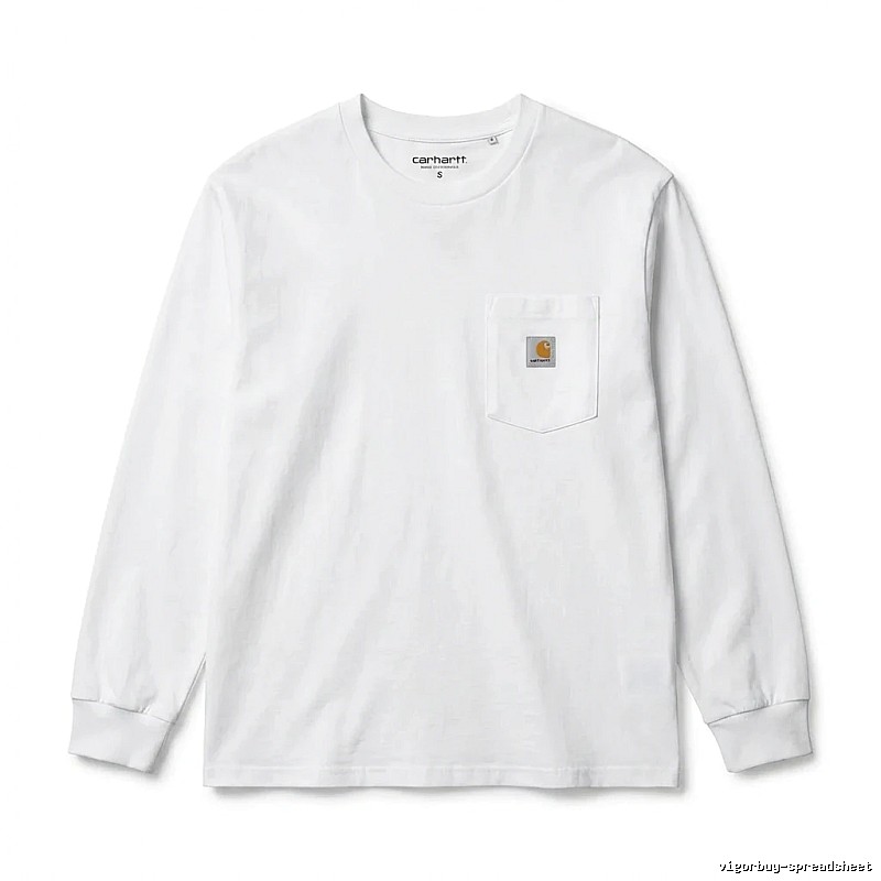 Carhartt minimalist style white long-sleeve