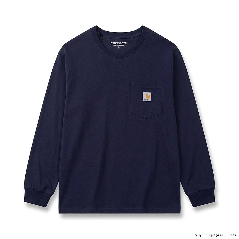 Carhartt simple and casual style navy long-sleeve