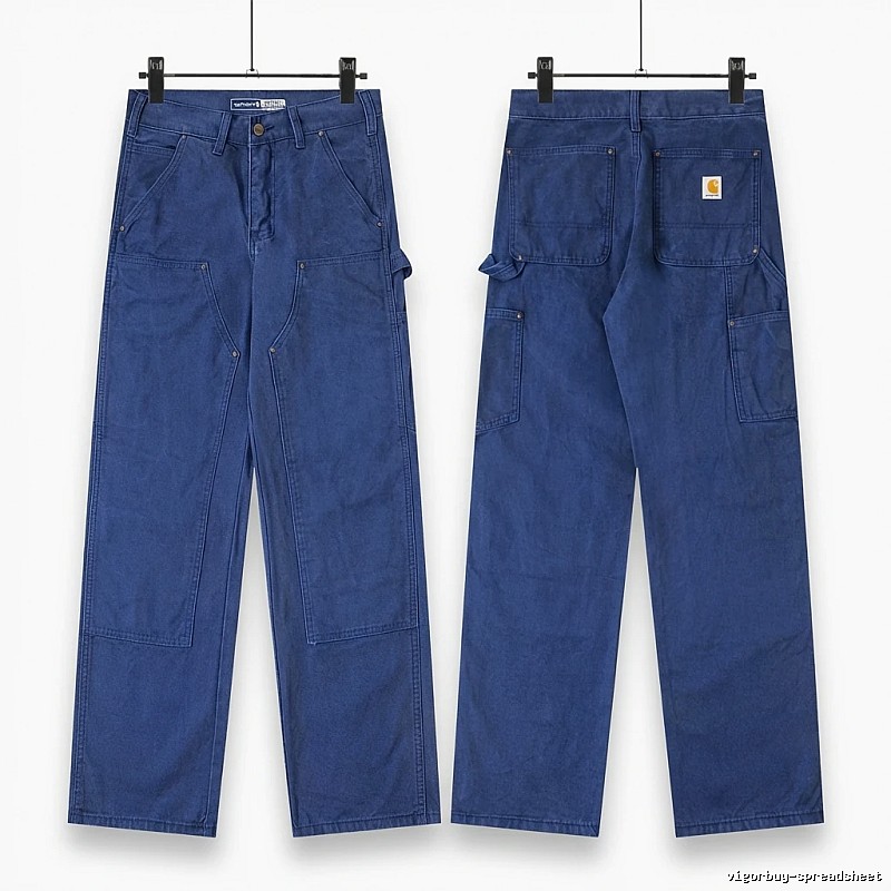 Carhartt workwear style blue long trousers