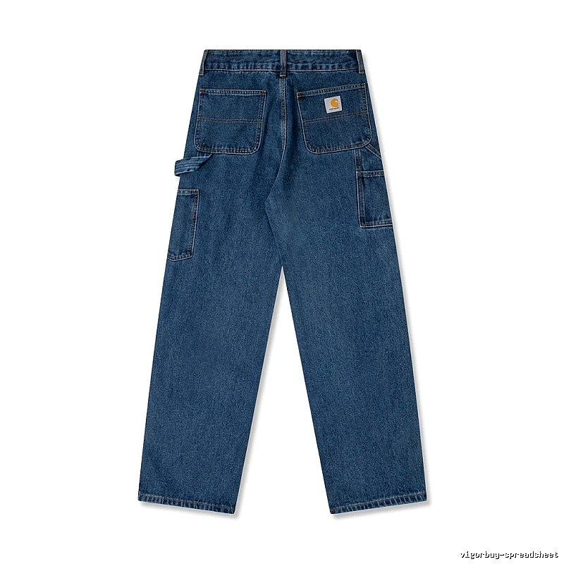 Carhartt workwear style dark blue jeans