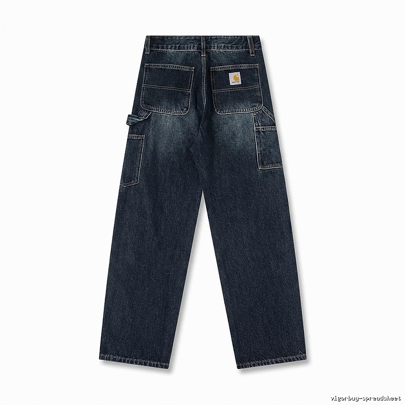 Carhartt workwear style dark denim jeans