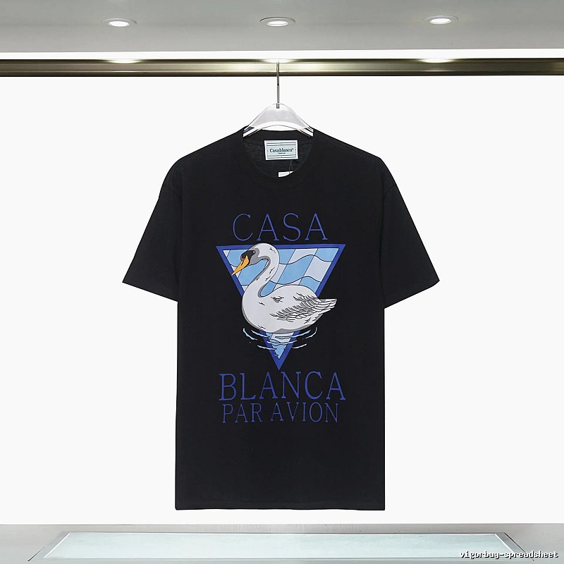Casablanca black T-shirt with swan print