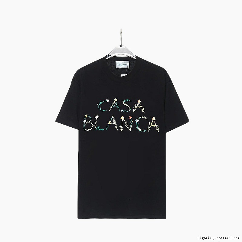 Casablanca Floral Style Black T-shirt
