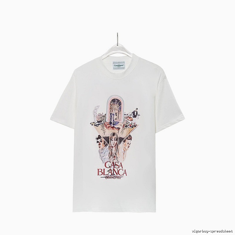Casablanca Grand Prix Printed White T-shirt