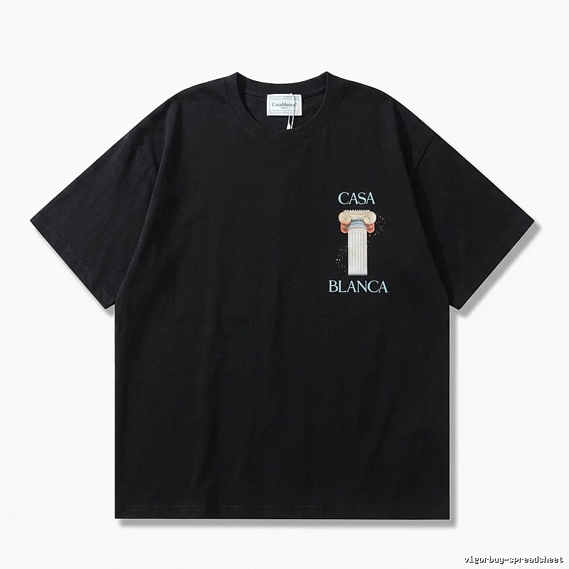 Casablanca Print Retro Black T-shirt