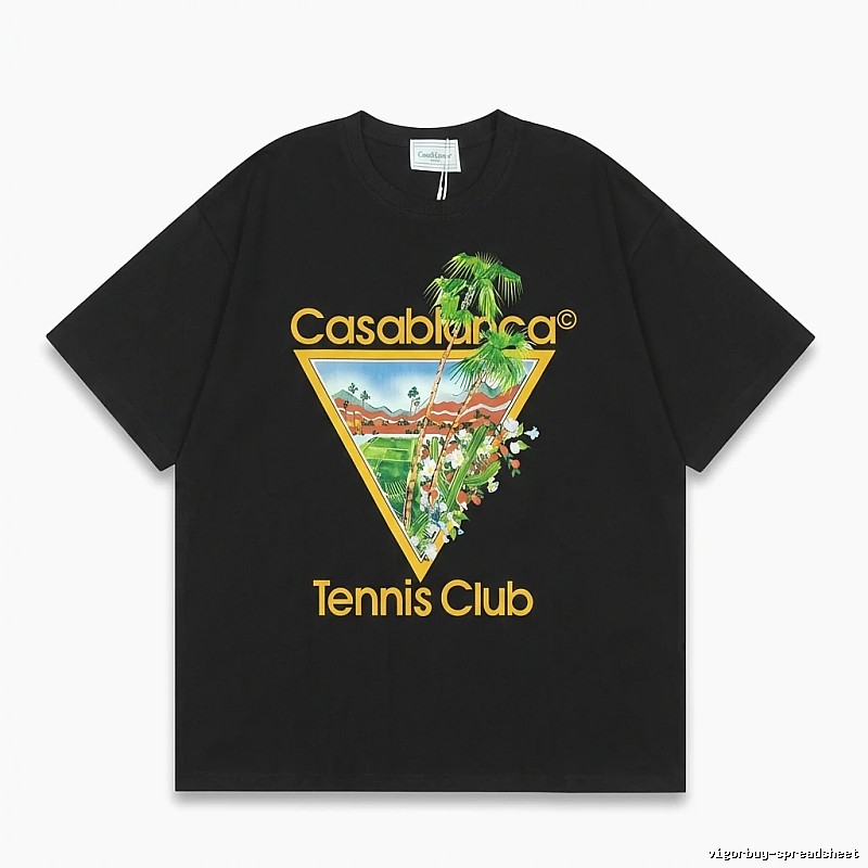 Casablanca Printed Casual Black T-shirt