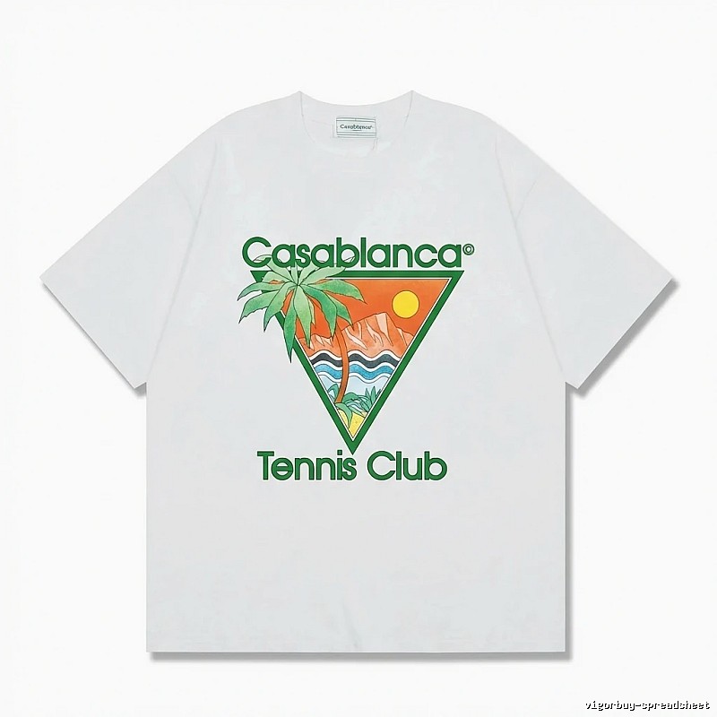 Casablanca Printed Casual White T-shirt