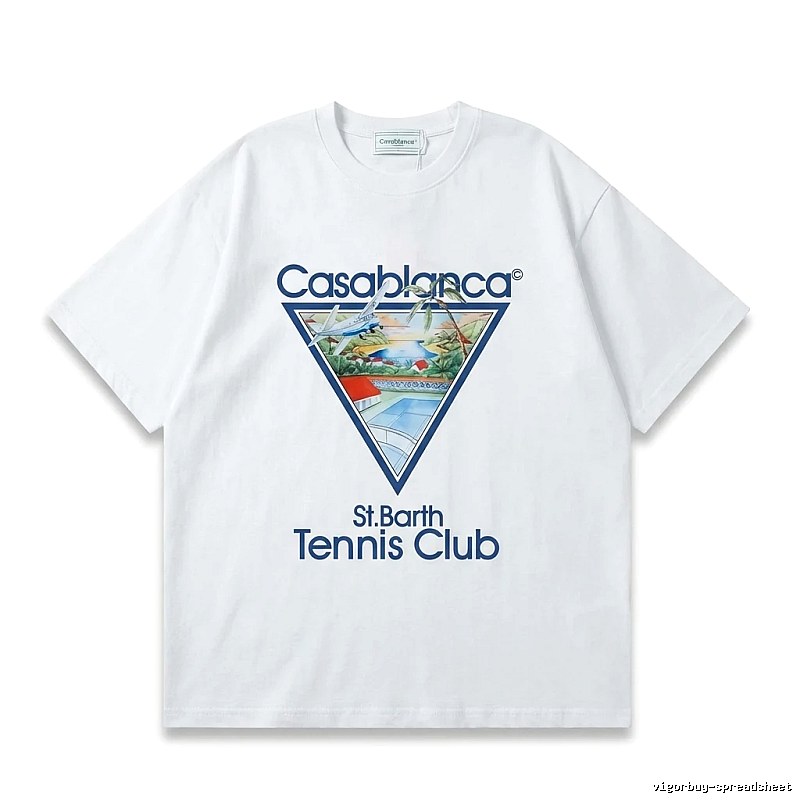 Casablanca Printed Casual White T-shirt