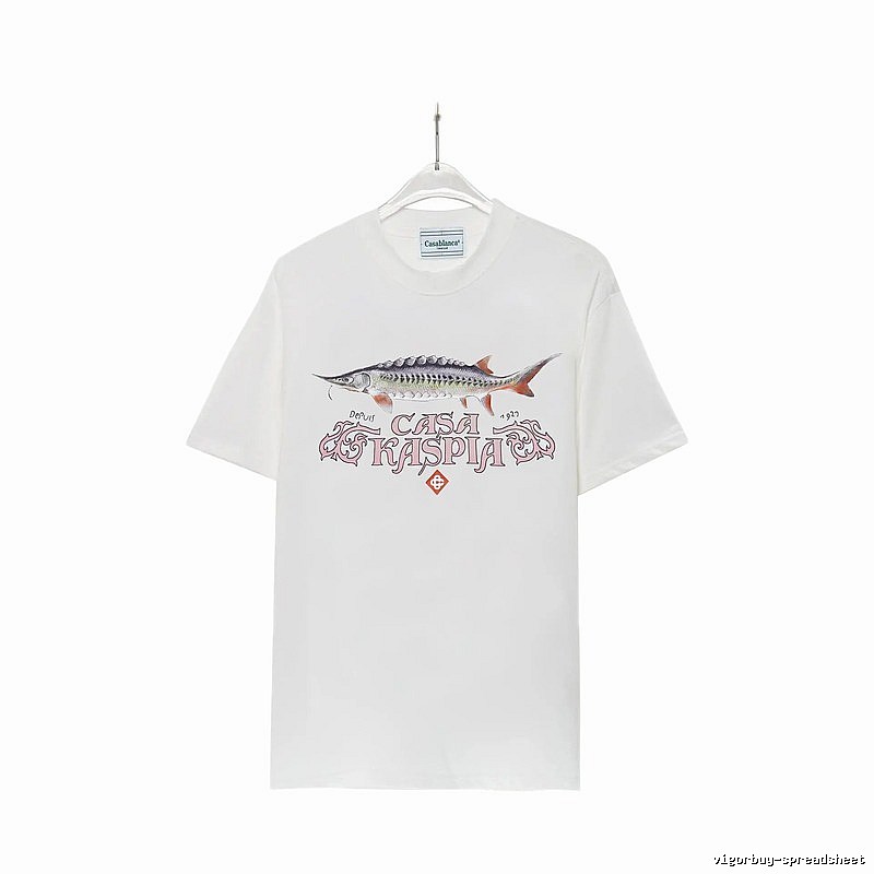 Casablanca - printed retro - style white T - shirt