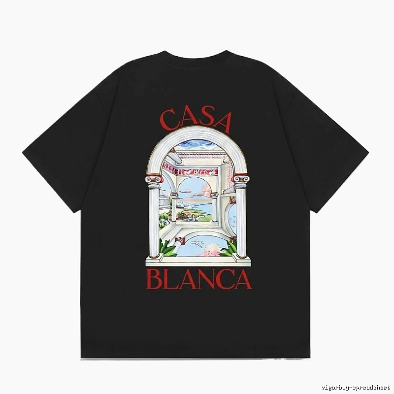 Casablanca retro style black T-shirt