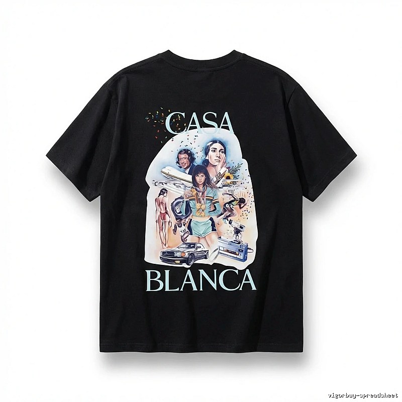 Casablanca retro style black T-shirt