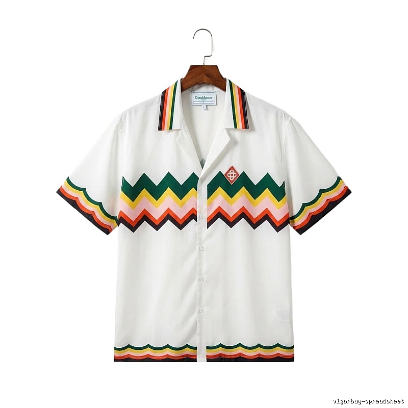 Casablanca retro-style colorful striped shirt