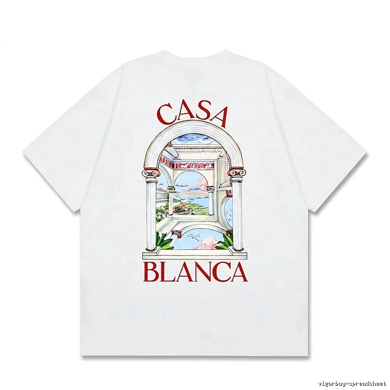 Casablanca retro style white T-shirt