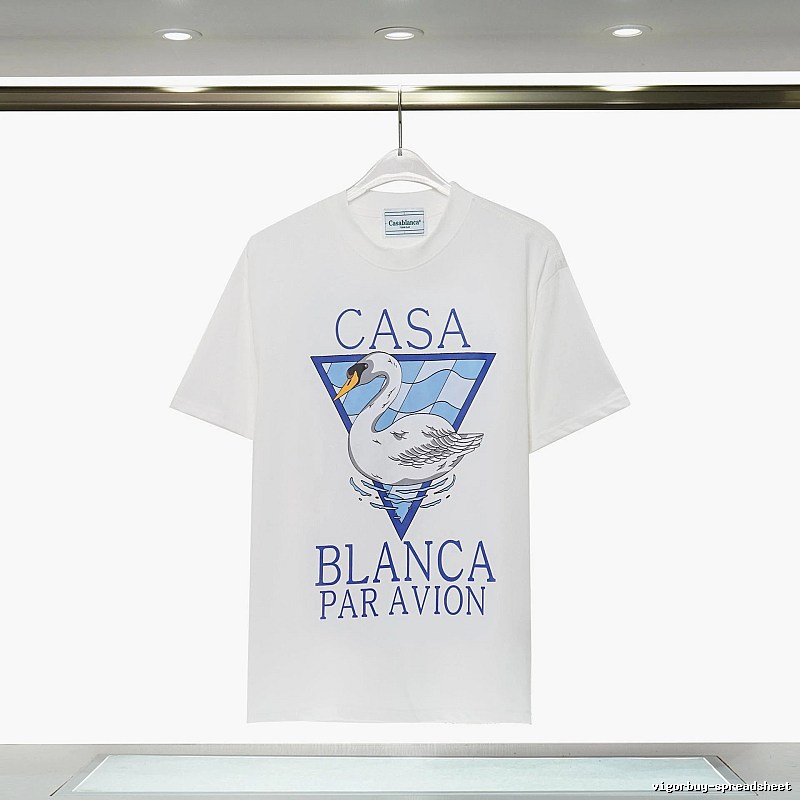 Casablanca Swan Print White T-shirt
