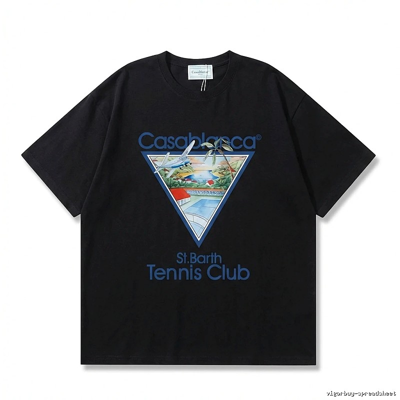 Casablanca triangle - printed black T - shirt