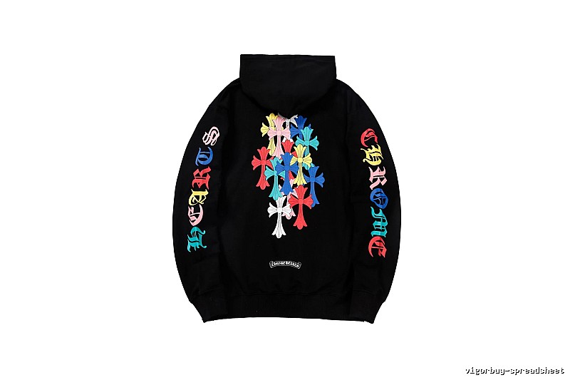 Chrome Hearts 2088-39 Black Cross Graphic Hoodie Resort Wear