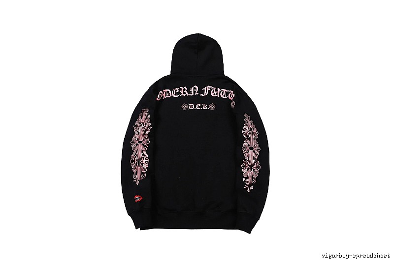 Chrome Hearts 2088-80 Black Cross Graphic Hoodie Statement Graphic
