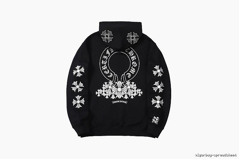 Chrome Hearts 2088-82 Black Cross Graphic Hoodie Match Day