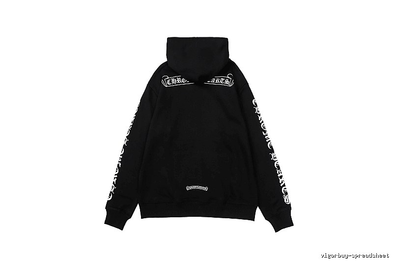 Chrome Hearts 2088-96 Black Cross Graphic Hoodie Airport Outfit