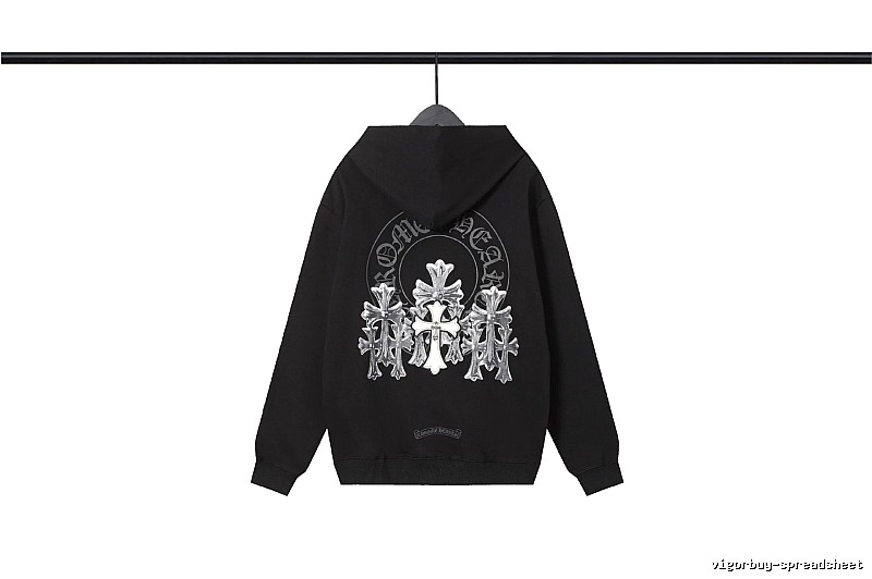 Chrome Hearts 2089-72 Black Cross Graphic Hoodie Easy Pairing