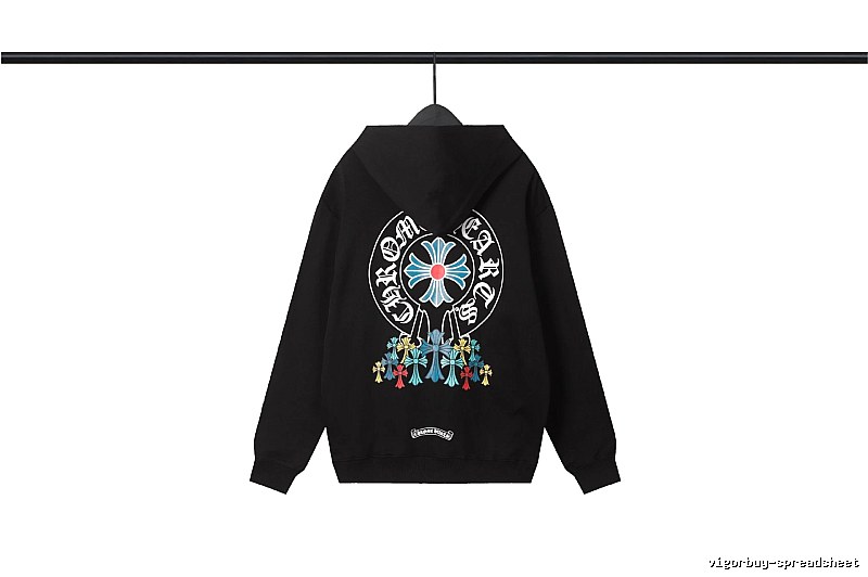 Chrome Hearts 2089-73 Black Cross Graphic Hoodie Visual Accent