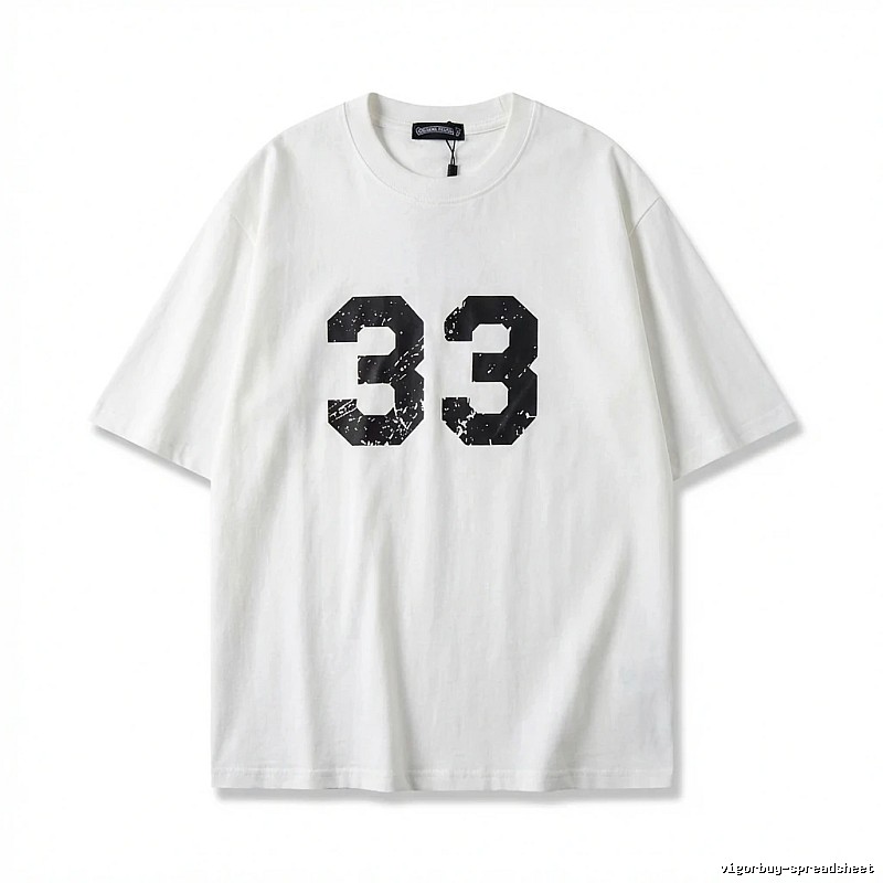 Chrome Hearts American-style digital wind white T-shirt