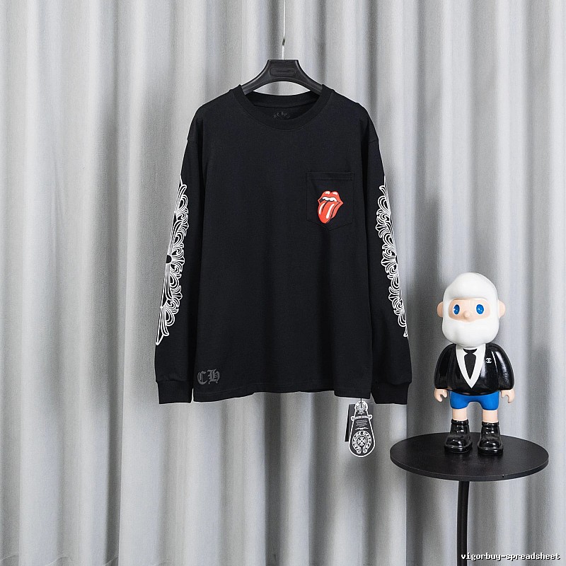 Chrome Hearts Black Long Sleeve Sweatshirt with Long Sleeve Sweatshirt for Daily Wear