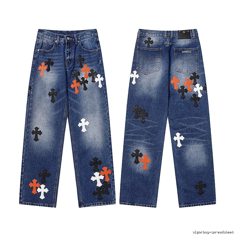 Chrome Hearts Casual Graphic jeans Light Denim Jeans for Comfortable Styling