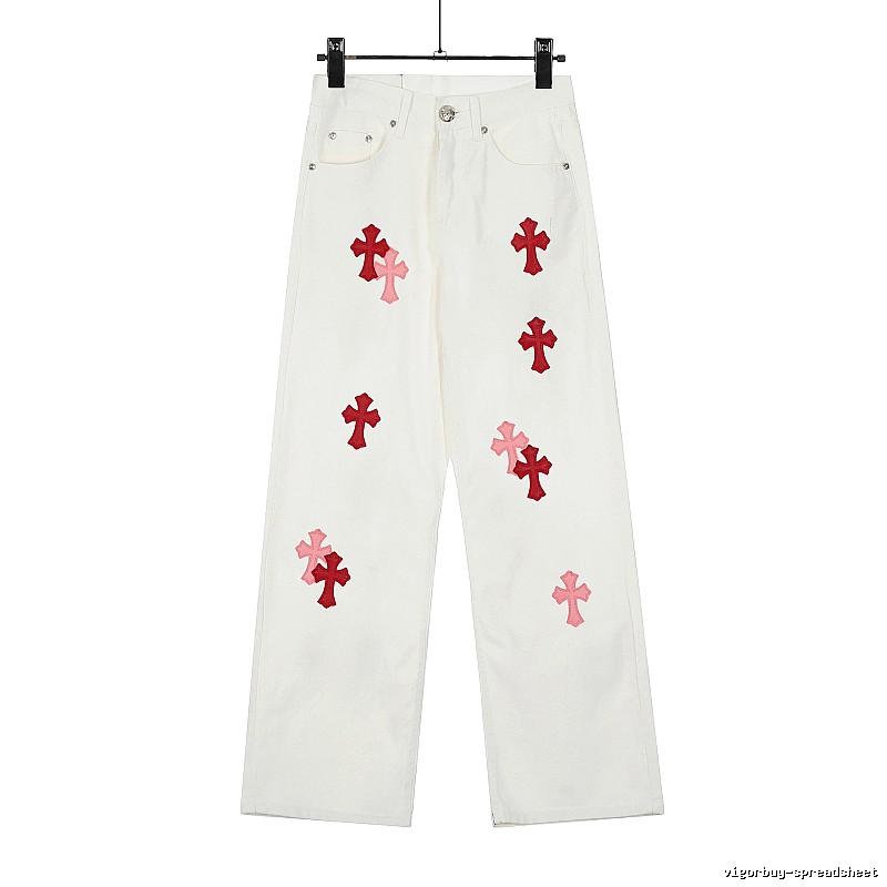 Chrome Hearts Casual Graphic jeans Light Denim Jeans for Streetwear Looks