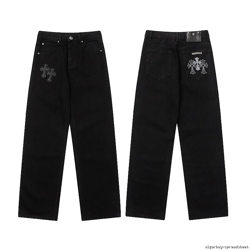 Chrome Hearts Classic Graphic jeans Light Denim Jeans with Travel-Friendly Style