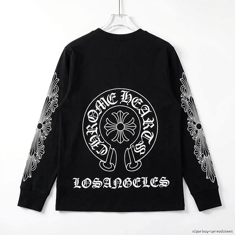 Chrome Hearts Cross Flower Dark Style Black Long Sleeve