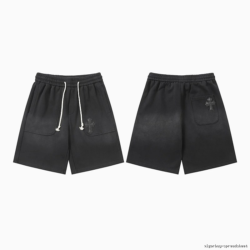 Chrome Hearts Cross Streetwear Brand Black Shorts
