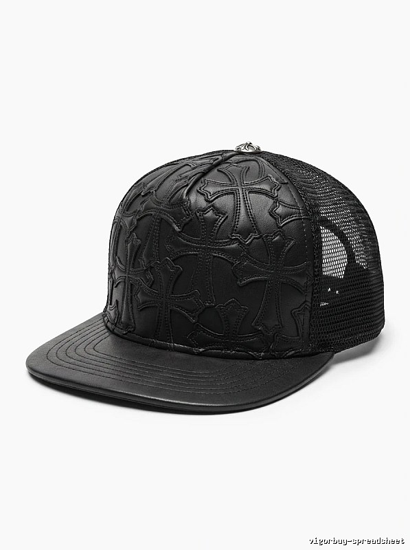 Chrome Hearts Cross Trendy and Cool Style Black Hat