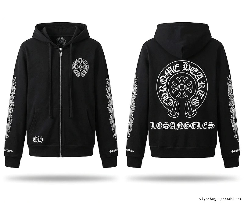 Chrome Hearts dark style black cardigan