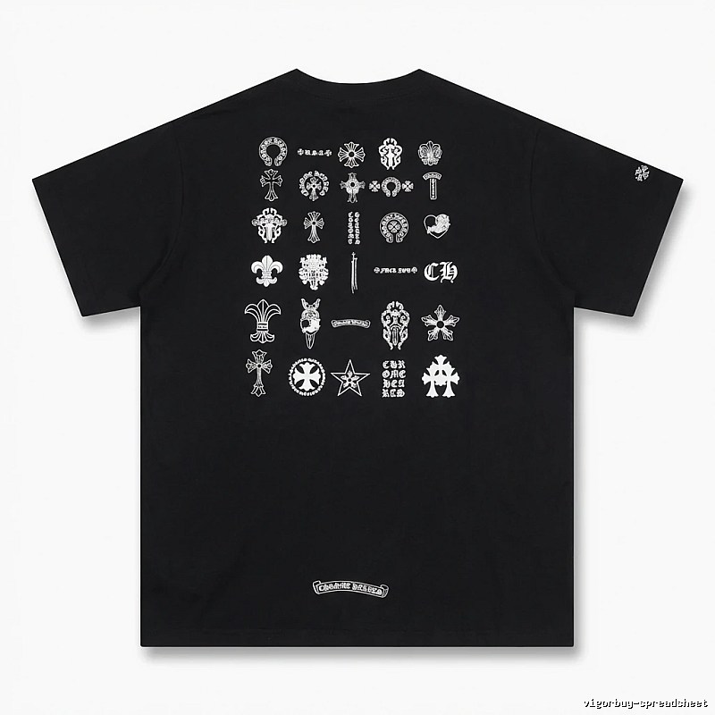Chrome Hearts dark style black T-shirt