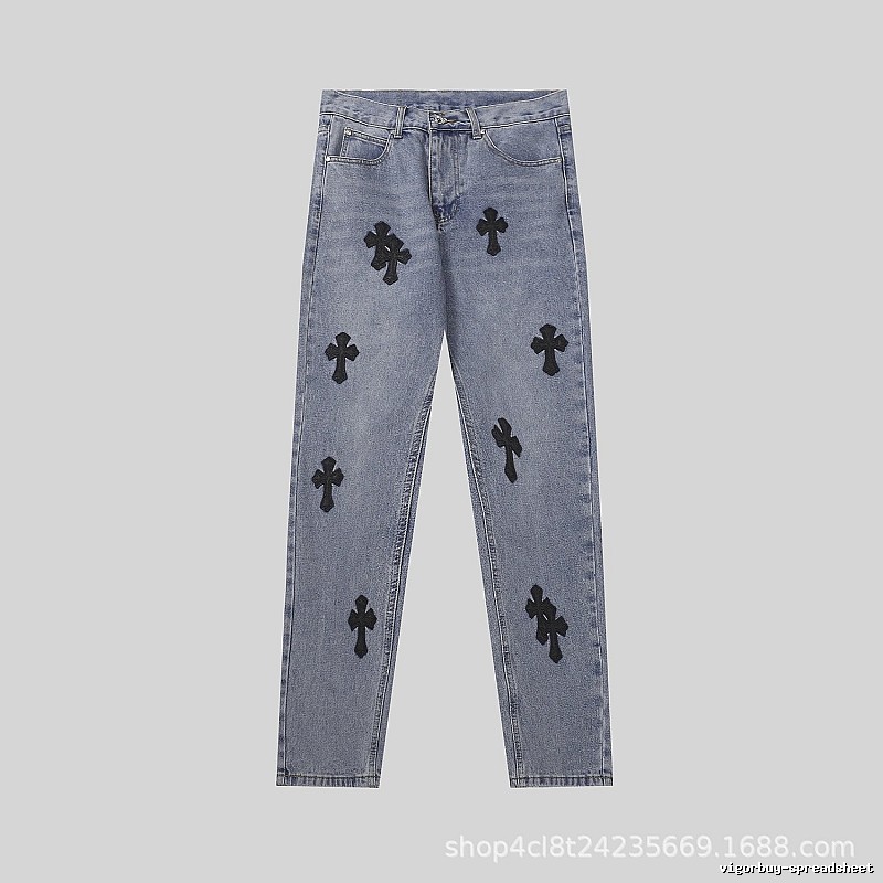 Chrome Hearts Gift Ready Graphic jeans Light Denim Jeans with Standout Detail