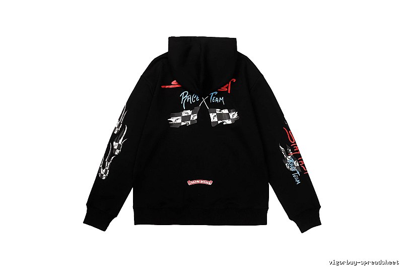 Chrome Hearts Monogram Cross graphic hoodie Black Blue Cross for Casual Outfits