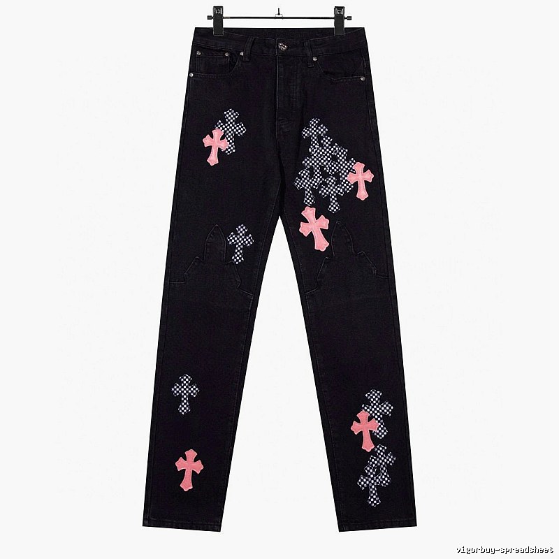 Chrome Hearts Monogram Graphic jeans Light Denim Jeans for Layered Styling