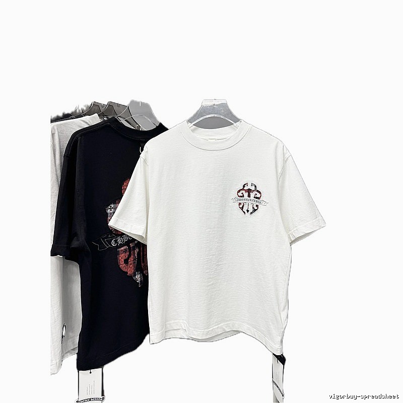 Chrome Hearts Patchwork Cross Street Style White T-Shirt