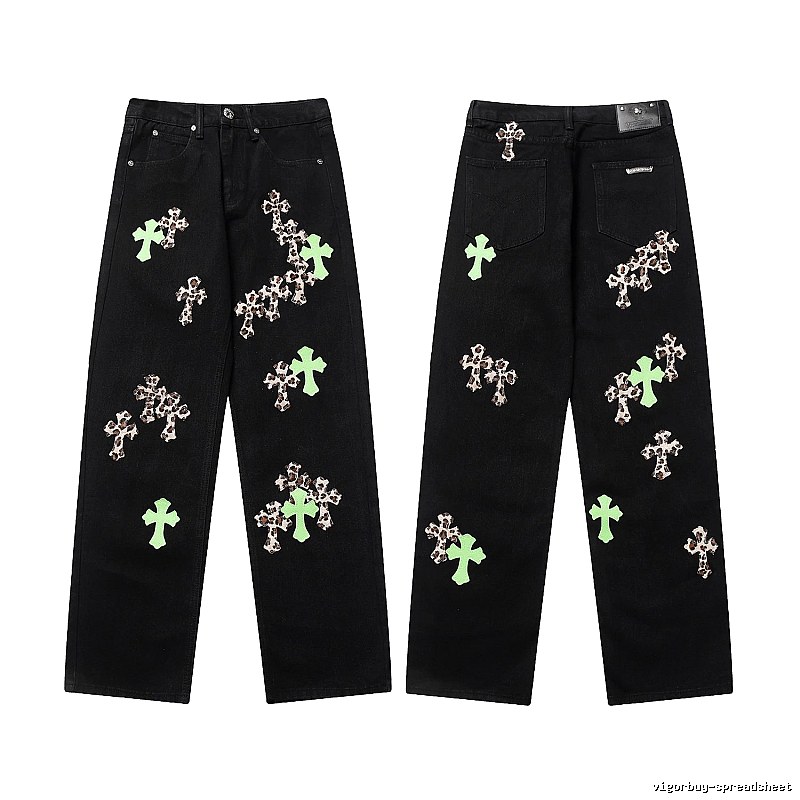 Chrome Hearts Summer Graphic jeans Light Denim Jeans with Bold Graphic