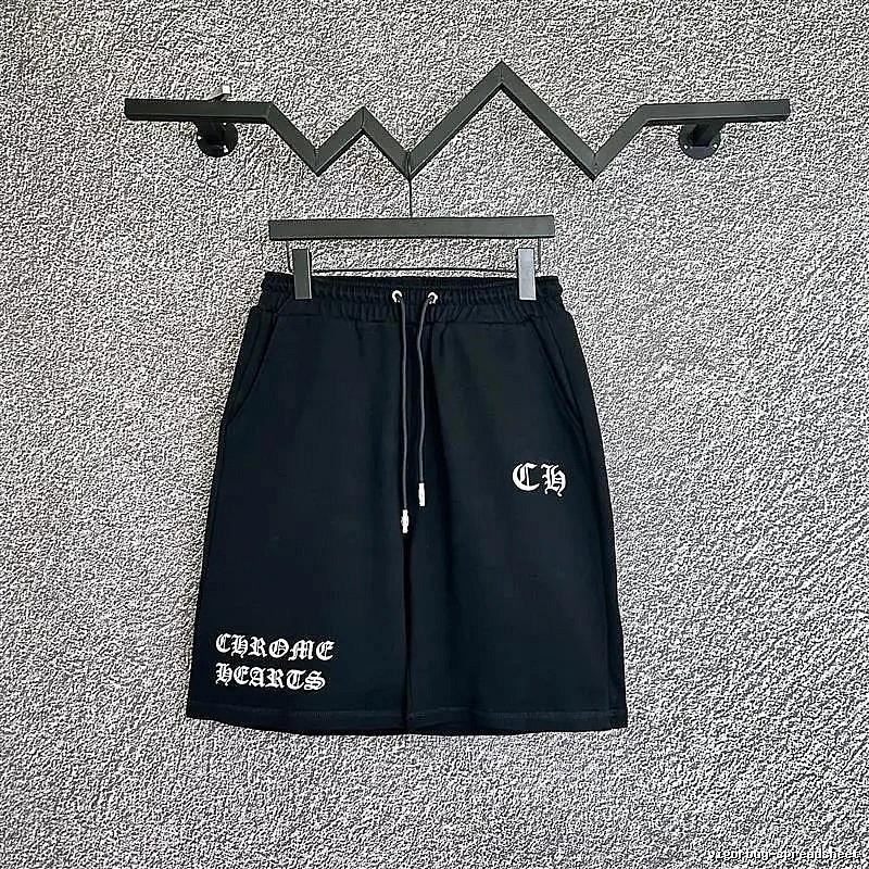 Chrome Hearts trendy and cool style black shorts