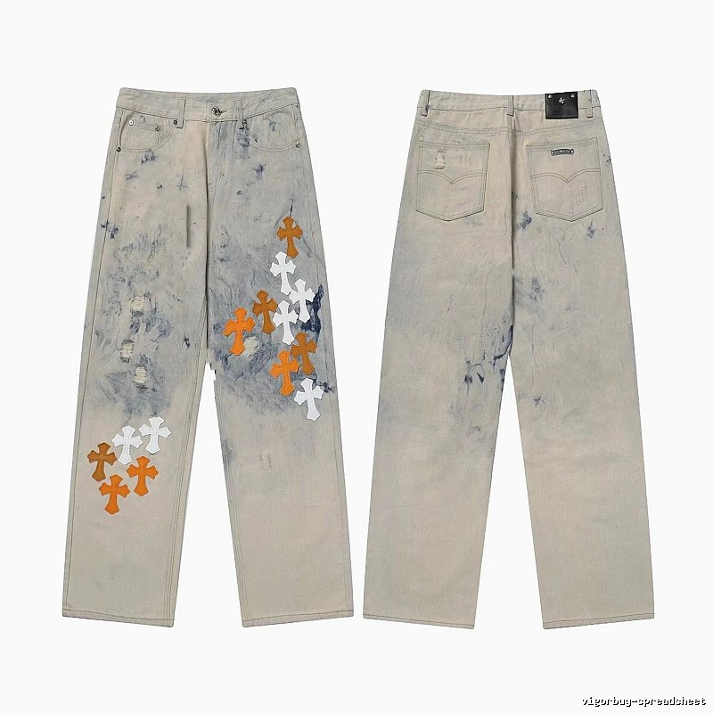 Chrome Hearts Weekend Graphic jeans Light Denim Jeans for Weekend Wear