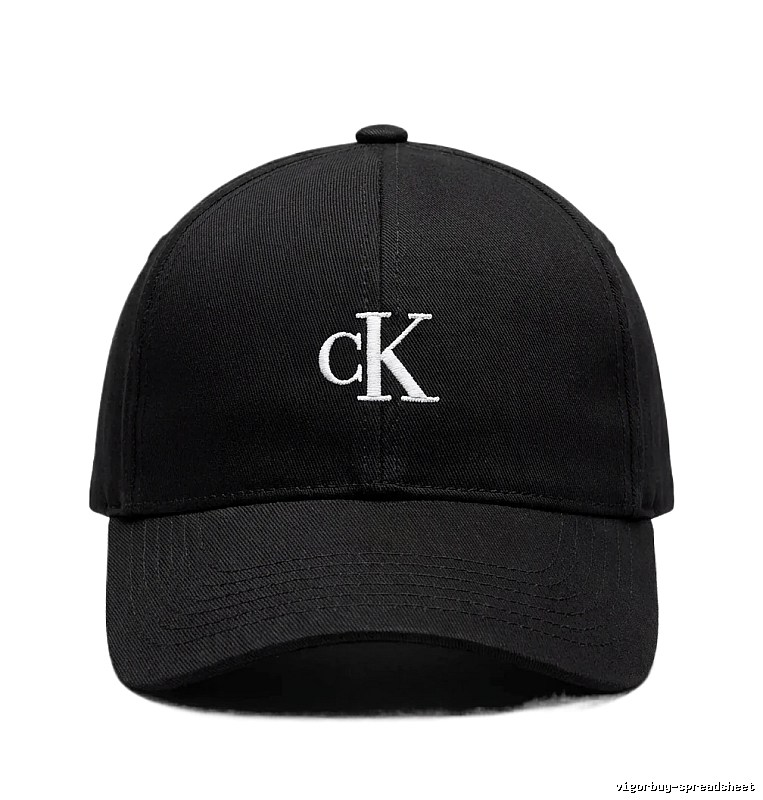 CK minimalist style black baseball cap