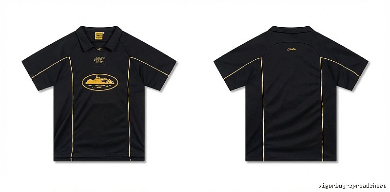 Corteiz Black Gold Sporty Short-sleeve