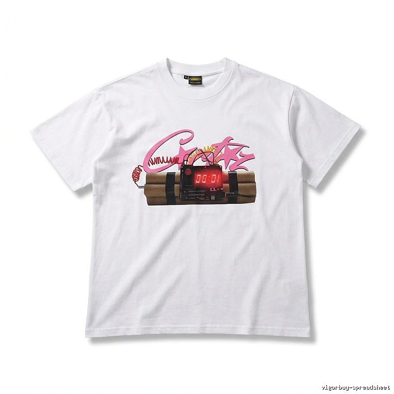 Corteiz Explosive Style White T-shirt