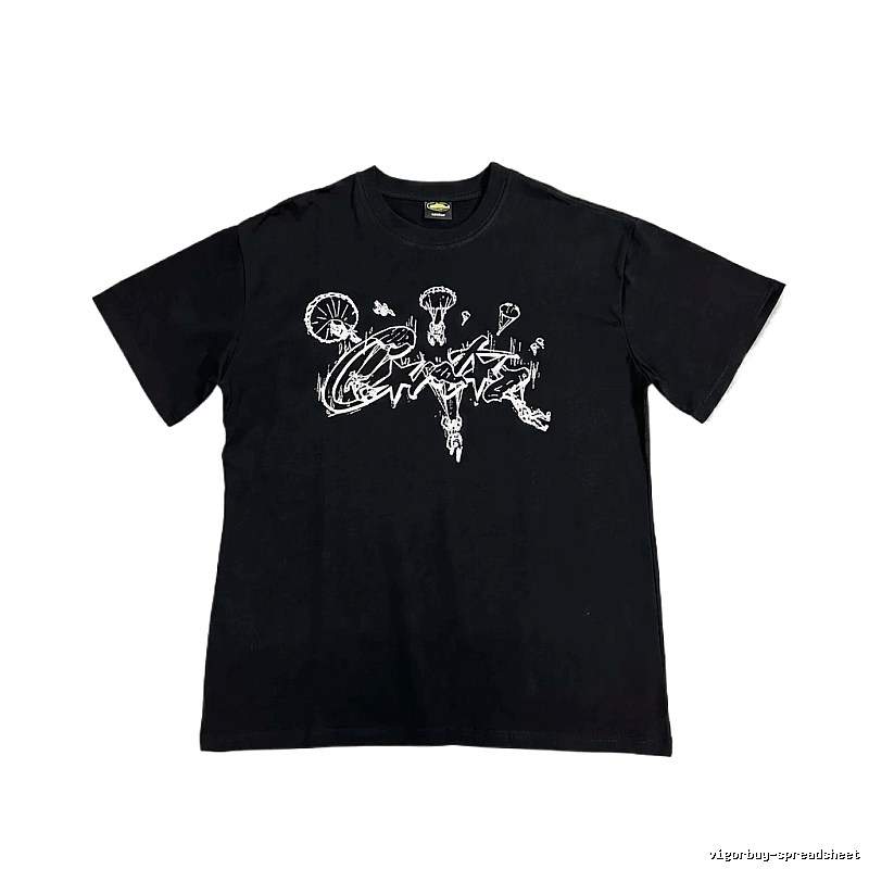 Corteiz Graffiti Style Black T-shirt