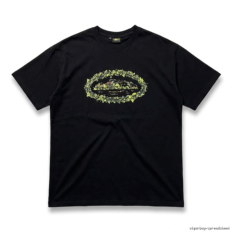 Corteiz Printed Trendy Black T-shirt