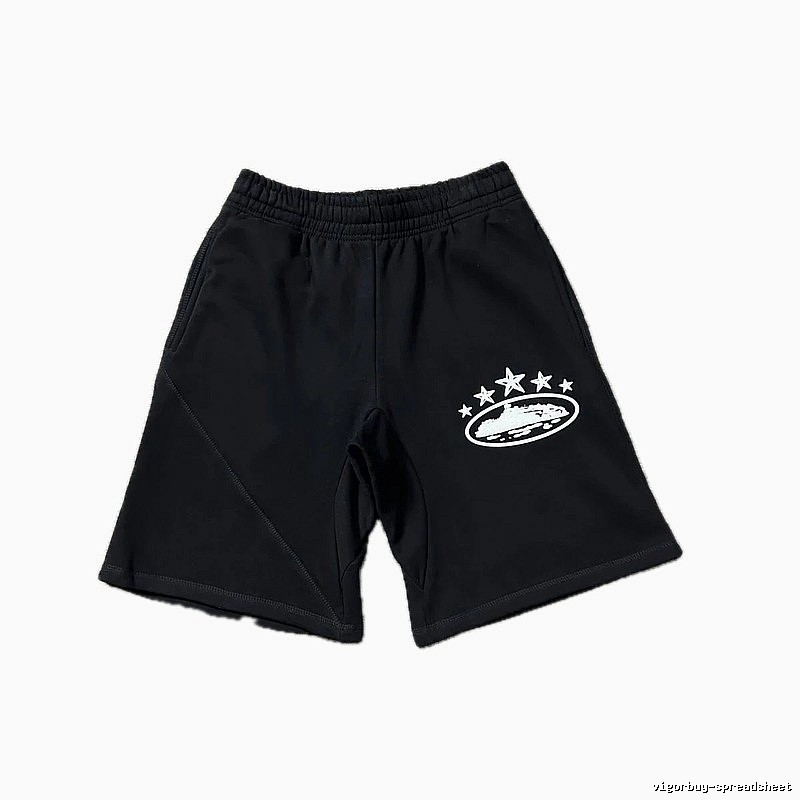 Corteiz Star Print Casual Black Shorts