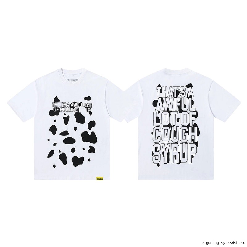 COUGH SYRUP Print Street Style White T-Shirt