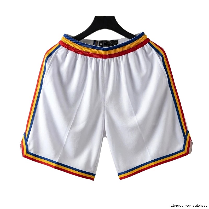 Curry series retro-style white shorts